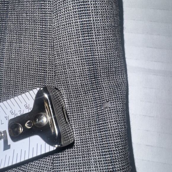 Mani By Giorgio Armani Blazer Gray Chevron Pattern Pure Virgin Wool 42L Italy - Picture 6 of 15